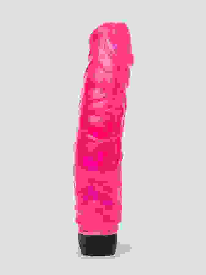 BASICS Girthy Realistic Dildo Vibrator 8 Inch, Pink, hi-res